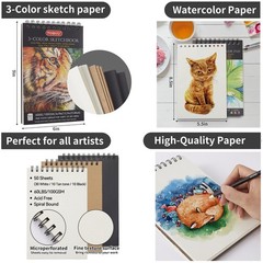 80 Drawing Sketching Kit Set – Pro Art Supplies with Sketchbook & Watercolor …