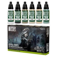 Paint Set – Black and White – Airbrush Brush warhammer 40K acrylic 17ml tones