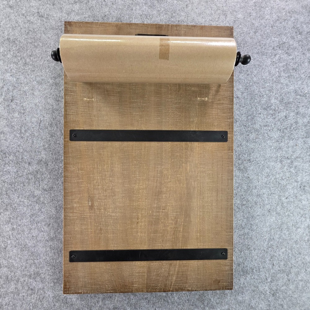 Rustic Wood Kraft Paper Roll Holder Wall Mounted Note Dispenser Message Board