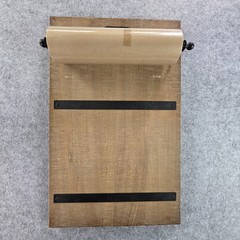 Rustic Wood Kraft Paper Roll Holder Wall Mounted Note Dispenser Message Board