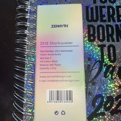 Zennyth ZS12 Startraveler Aurora Accent Gel Ink Pens Black Ink 5 Piece Set