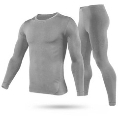 Men Thermal Underwear Set Long Johns Pants Long Sleeve Soft Underwear Kit Top…