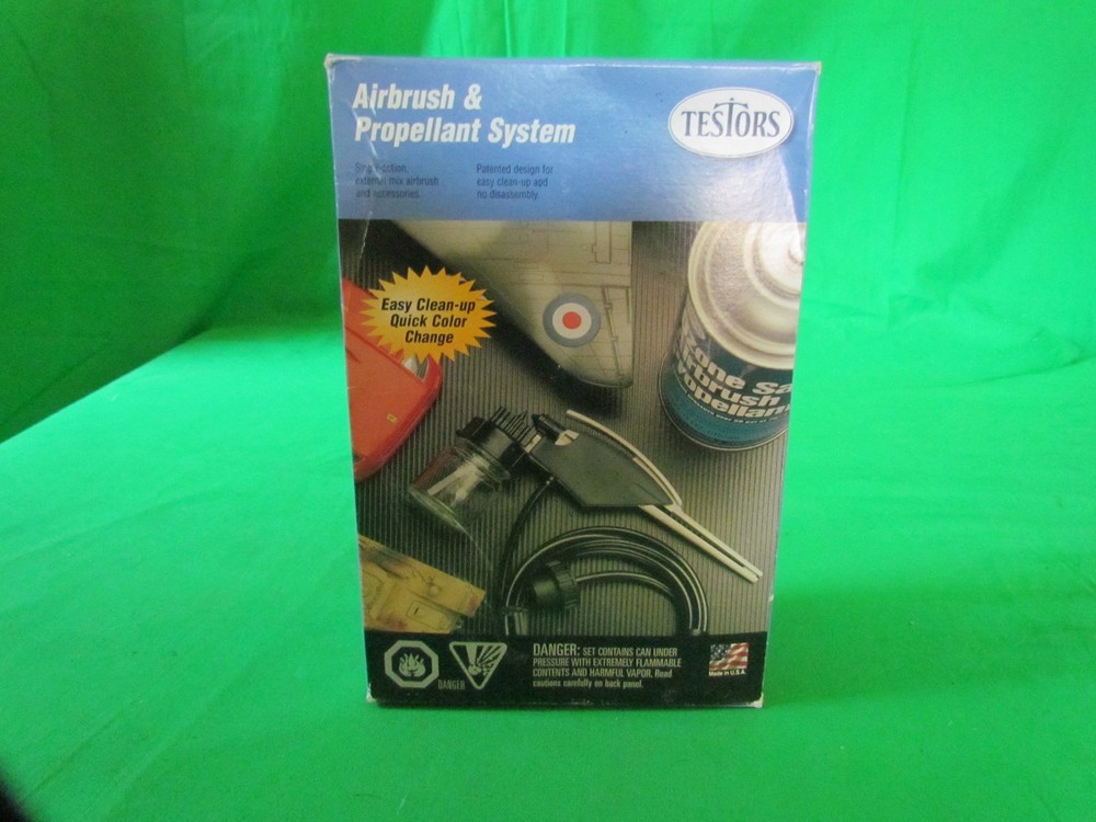 Testors Airbrush & Propellant System Model 8821 Made in USA SEALED NEW