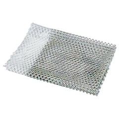 White Rhinestone Fabric 15.7×11.8inch Soft Stretch Elastic Mesh Sparkling Str…
