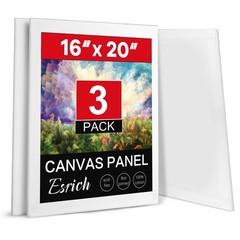 ESRICH Canvases for Painting 16×20 Inch, 3 Pack Canvas Boards for Painting