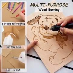 MDF Wood Board for Crafts,1/12″(2mm) Thick Medium Unfinished Wood(12x12in,2Pcs)