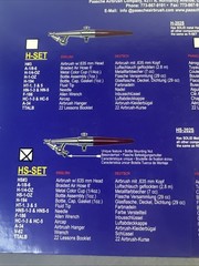 HS-3AS Paasche Single Action Airbrush with all Three Heads, Bottles, Cup, & Hose