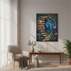 Diamond Art Painting Kits for Adults, 5D LARGE, Enchanted Forest Library