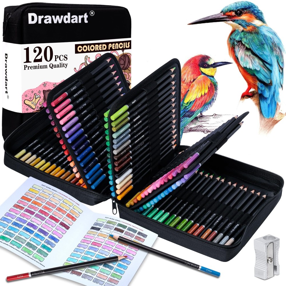 120 Colored Pencils for Adult Coloring Books, Professional Soft Core Drawing …
