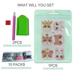 SINHOWANG Diamond Art Kits for Kids 4-8 Years 2.9 x 8.2 x 0.1 inches, Sweet