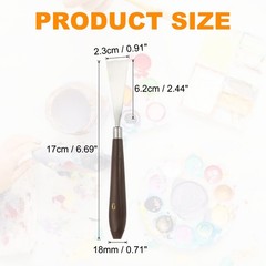 5pcs Painting Palette Knife 2.44 x 0.91 Inch Stainless Steel with Plastic Handle