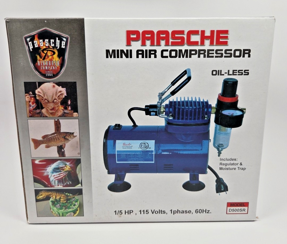 Paasche D500SR 1/5 HP Oilless Compressor Regulator & Moisture Trap For Airbrush