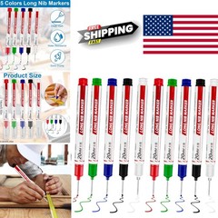 10 Pcs Waterproof Deep Hole Markers Multicolor for Construction and Decoration