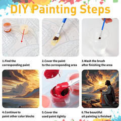 Paint by Numbers Kit for Adults, Jesus Paint by Numbers Kit for Adults Beginners
