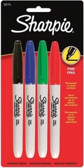 “Sharpie Fine Point Permanent Markers 4/Pkg-Red, Blue, Black, Green”