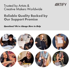 ARTIFY 25-Piece Professional Paint Brush Set – Expert Series Synthetic Nylon