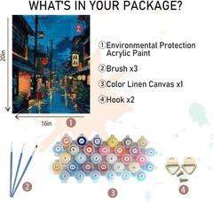 Landscape Paint by Numbers Kit for Adults Beginner,Easy Adult Paint by Number K