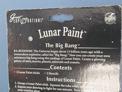Glow In The Dark Lunar Paint Sticks Set Of 2 & 2 Stencils Great Explorations Vtg