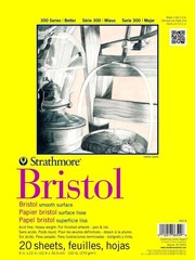 300 Series Bristol Paper Pad, Smooth, Tape Bound, 9×12 inches, 20 Sheets 100l…
