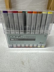 Copic Classic 36 Color Marker Set New Sealed Case Crack See Photos