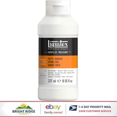 Professional Matte Varnish for Acrylic Paint, 8oz Bottle, Non-Toxic Finish