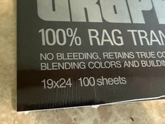 New Bienfang Graphics 360 Rag Translucent Marker Paper Pad 19″x24″ 100 Sheets