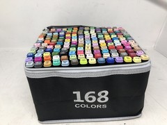 168 Colors Marker Set Dual Tip Art Markers with Carrying Case