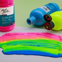 Fluorescent Fluoro Pink Acrylic Paint 16.9oz – Multi-Surface Use for Crafts