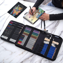 Prina 76 Pack Drawing Set Sketching Kit, Pro Art Supplies with 3-Color Sketchboo