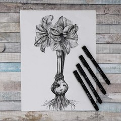PIN Drawing Pen FINELINER Ultra FINE LINE Marker 0.05mm Black Ink – [Pack of 3]