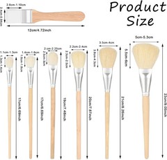 Mop Brush for Acrylic Painting 7Pcs Professional Artist Paint Brush Set