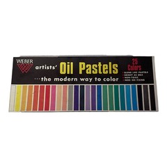 Vintage Weber Oil Pastels 25 Colors Set 502343 Never Used