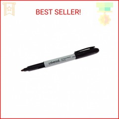 Universal 7071 Pen Style Permanent Markers, Fine Point, Black, Dozen