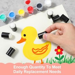 100 PCS Finger Sponge Daubers Finger Painting Craft Drawing Sponge Set Art