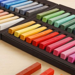 Soft Dry Pastels Square Chalk Set for Artists 12 Colors