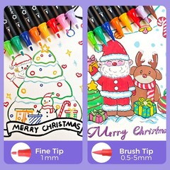 Acrylic Paint Markers 48 Colors, Acrylic Paint Pens with Brush Tip and Fine T…