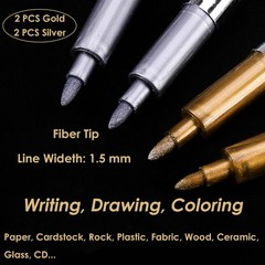 Metallic Markers Pens – Silver and Gold Paint Pens for Black Paper, Glass, Ro…