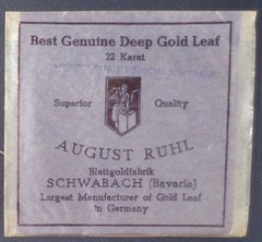 22 karats GOLD LEAF 1960s AUGUST RUHL vintage 4 books Schwabach BAVARIA Germany