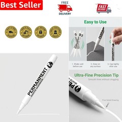 Quick-Drying White Paint Markers for Rocks, Wood, and Canvas – Fine Tip Design