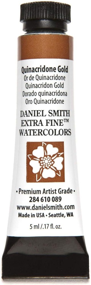 DANIEL SMITH 284610089 Extra Fine Watercolors Tube, 5ml, Quinacridone Gold