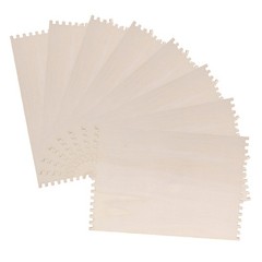 8Pcs Khaki Wood Weaving Board Set Reusable Loom Kit for Arts DIY Yarn Craft