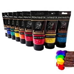 Professional Acrylic Paint Sets-20 Colors(75ml/2.54oz)-Heavy Body Acrylic Pai…