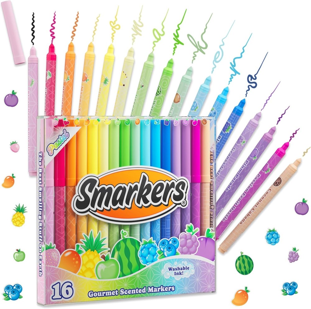 Pastel Smarkers 16 Count Washable Scented Markers