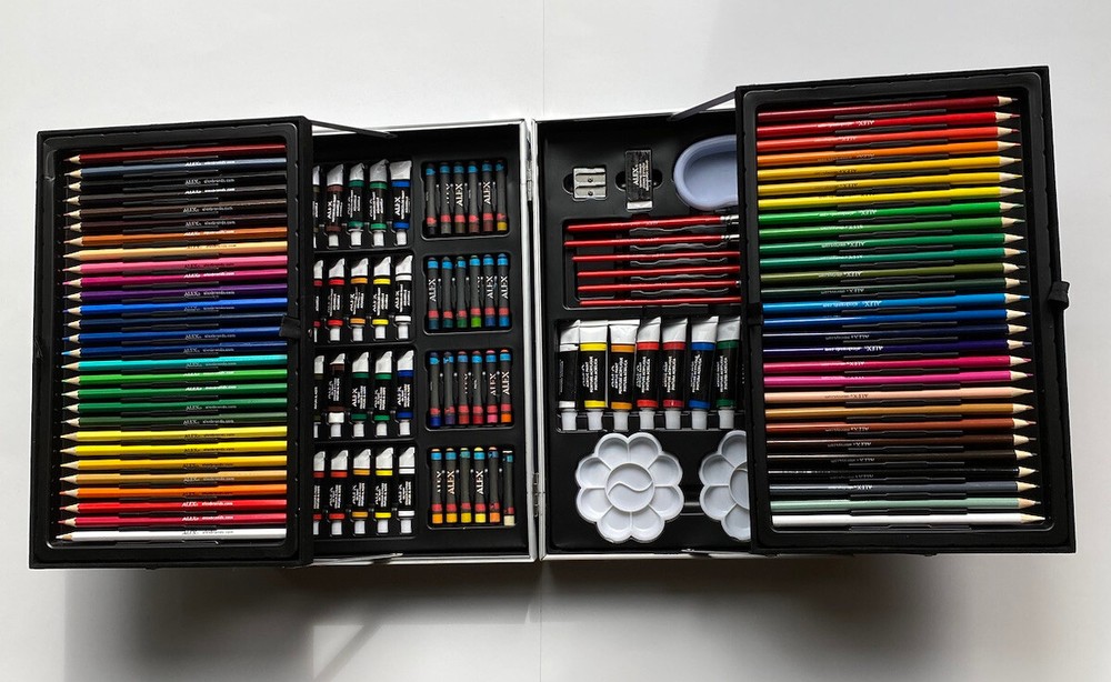 Alex All Media Art Set in Hard Case With Metal 126 Pieces – All In One Art Set