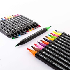 AIHAO Markers for Kids,Washable Markers With Stand Portable Box,Dual Tip Set,…