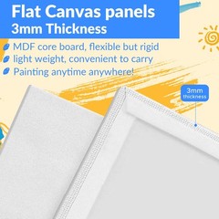 28 Pack 8×10 Inch Canvas Boards for Painting, Kids Art Novices Blank Painting…