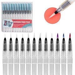 Refillable Watercolor Brush Pens Set of 12-3 Different Tip Sizes for Painting…