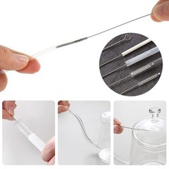 Extra Long Straw Brush, 10 Pieces, 4 8 10 12 16mm Diameter, Black