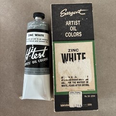 Vintage Sargent Hi-Test Zinc White Artists Oil Paint 150 CC Color 97