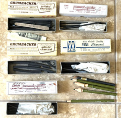 Lot of Grumbacher and others Artist Charcoals – Draw Sketch Vintage